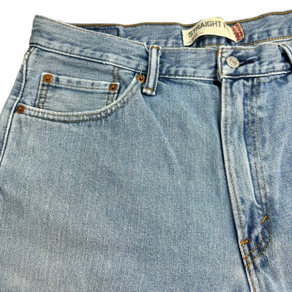 Levis 505 Regular Straight Jeans Wallet Fade Light Stonewash 34x34 Cotton Retro - Picture 5 of 14